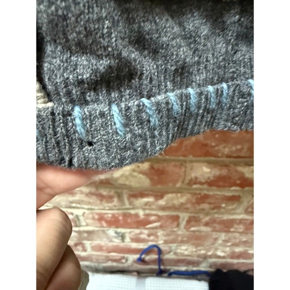 AS‎ IS Crispina FFrench Designs OS Handmade Patchwork Art-to-Wear Hoodie Sweater - Picture 12 of 16